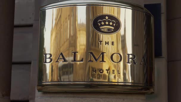 Hôtel Balmoral Édimbourg Edinburgh Royaume Uni Janvier 2020 — Video