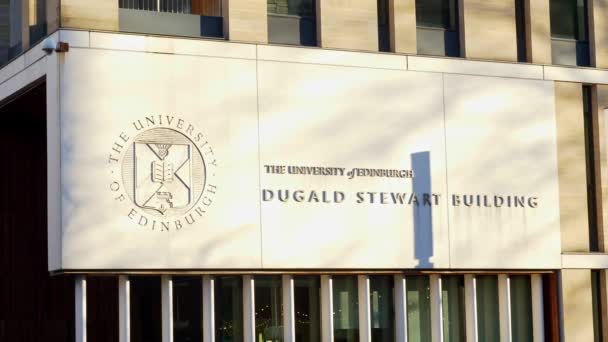 University Edinburgh Dugald Stewart Building Edinburgh United Kingdom Января 2020 — стоковое видео