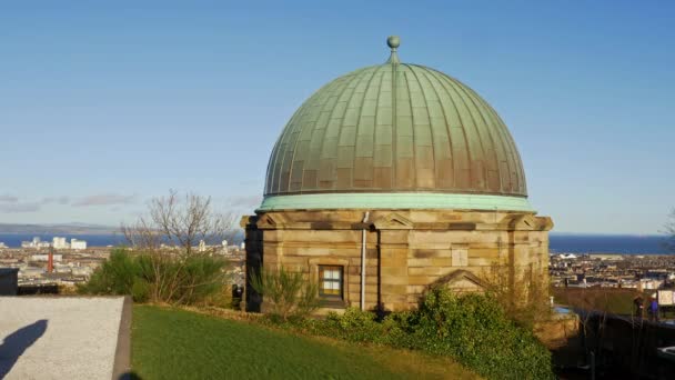 Edinburgh Observatory Calton Hill Edinburgh United Kingdom January 2020 — Stock Video