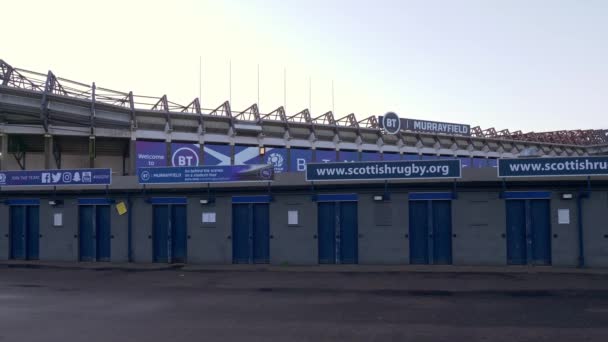 Murrayfield Stadion Edinburghu Domov Ragby Fotbalu Edinburgh Spojené Království Června — Stock video