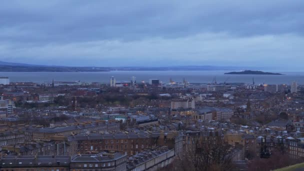 Cityscapes Edinburgh Szkocja Edynburg Wielka Brytania Stycznia 2020 — Wideo stockowe