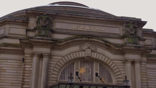 Usher Hall Famoso Lugar Edimburgo Edimburgo Reino Unido Enero 2020 — Vídeo de stock