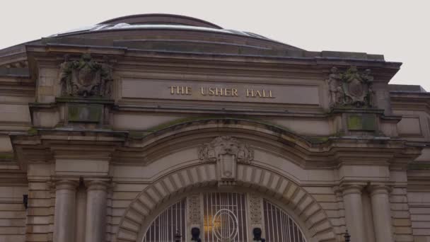 Usher Hall Famous Venue Edinburgh Travel Photography — ストック動画