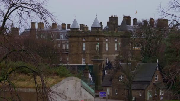 Palácio Holyrood Edimburgo Edinburgh Reino Unido Janeiro 2020 — Vídeo de Stock