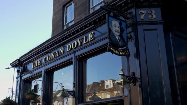 Edinburgh Daki Conan Doyle Pub Edinburgh Rli Kingdom Ocak 2020 — Stok video