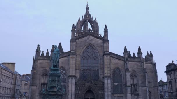 Giles Cathedral Edinburgh Edinburgh Verenigd Koninkrijk Januari 2020 — Stockvideo