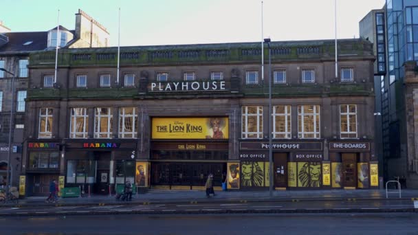 Lion King Musical Playhouse Edinburgh Edynburg Wielka Brytania Stycznia 2020 — Wideo stockowe