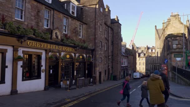 Stadtansichten Von Edinburgh Scotland Edinburgh Vereinigtes Königreich Januar 2020 — Stockvideo