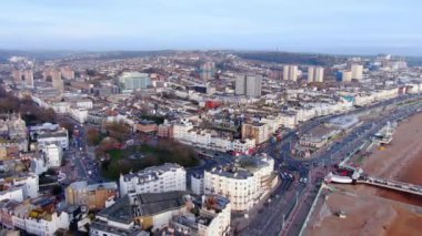 Yukarıdan Brighton şehri - güzel hava manzarası - hava görüntüsü