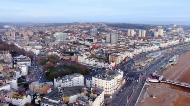 Cidade Brighton Cima Belas Imagens Aéreas Vista Aérea — Vídeo de Stock