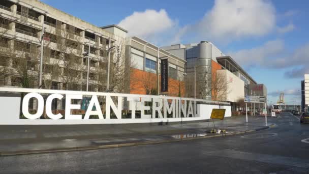 Ocean Terminal Edynburgu Leith Edinburgh Zjednoczone Królestwo Styczeń 2020 — Wideo stockowe