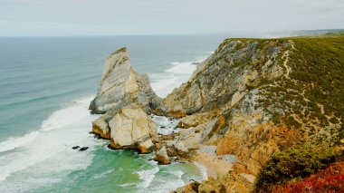 Portekiz, Cape Roca 'daki Sintra Doğal Parkı Cabo de Roca - seyahat fotoğrafçılığı