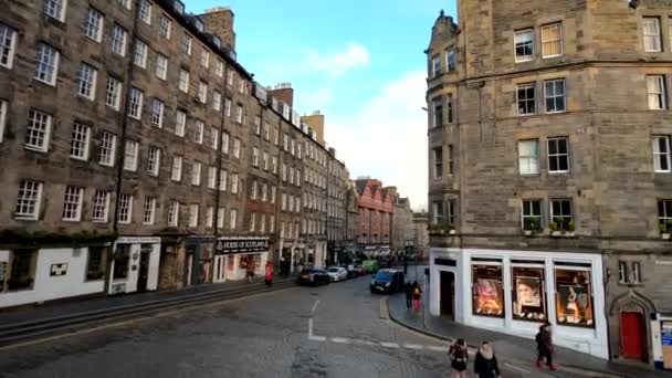 Driving Royal Mile Edinburgh Edinburgh Scotland January 2020 — Stok video