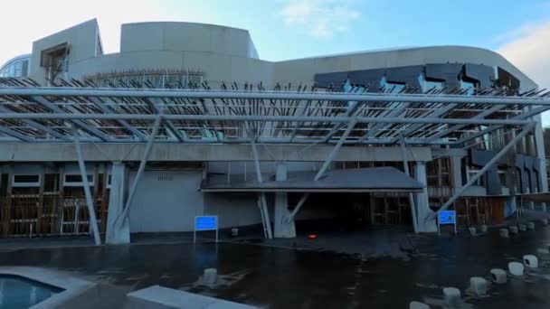 Scottish Parliament Building Edinburgh Edinburgh Scotland Січня 2020 — стокове відео