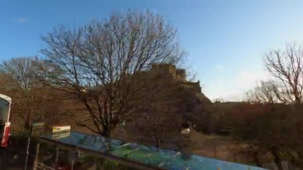 Edinburgh Castle Castlehill Edinburgh Scotland January 2020 — ストック動画