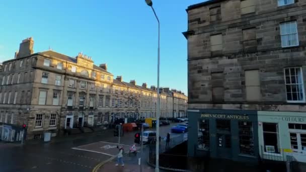 Stadtansichten Von Edinburgh Die Hauptstadt Von Schottland Edinburgh Schottland Januar — Stockvideo