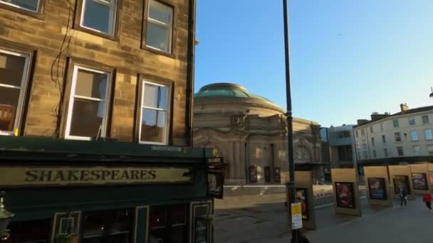 Beroemde Usher Hall Stadsgezichten Van Edinburgh Edinburgh Schotland Januari 2020 — Stockvideo