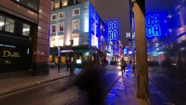 Soho Carnaby Londense Time Lapse Shot — Stockvideo