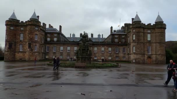 Berömda Holyrood Palace Edinburgh Edinburgh Skottland Januari 2020 — Stockvideo