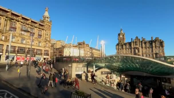 Waverly Alışveriş Merkezi Edinburgh Skoçya Daki Waverly Stasyonu Ocak 2020 — Stok video