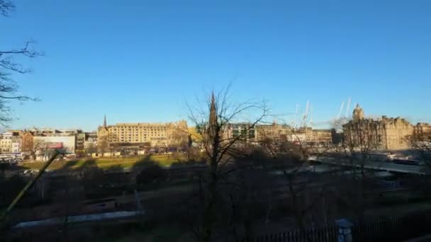 Stadsgezichten Van Edinburgh Hoofdstad Van Schotland Edinburgh Schotland Januari 2020 — Stockvideo