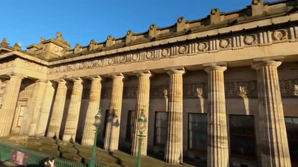 Galeria Nacional Escocesa Edimburgo Edinburgh Scotland Janeiro 2020 — Vídeo de Stock