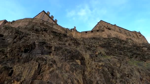 Castlehill Deki Ünlü Edinburgh Şatosu Edinburgh Skoçya Ocak 2020 — Stok video