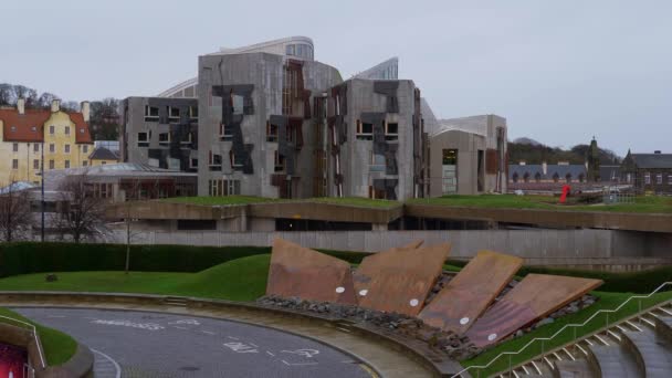 Skót Parlament Épülete Edinburghban Edinburgh Egyesült Királyság Január 2020 — Stock videók