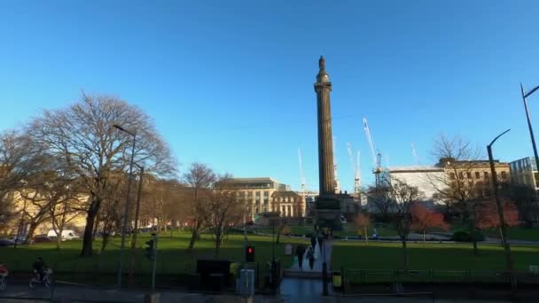 Andrews Square Der Stadt Edinburgh Edinburgh Schottland Januar 2020 — Stockvideo