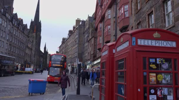 Cityscapes Edinburgh Scotland Edinburgh Verenigd Koninkrijk Januari 2020 — Stockvideo