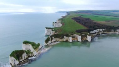 Yukarıdan güzel İngiliz Güney Sahili - İHA görüntüleri 