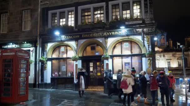 Deacon Brodies Tavern Edimburgo Royal Mile Edinburgh Reino Unido Janeiro — Vídeo de Stock