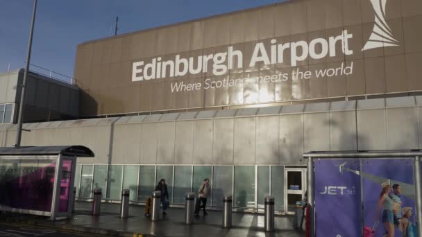 Aeropuerto Edimburgo Escocia Edimburgo Reino Unido Enero 2020 — Vídeo de stock