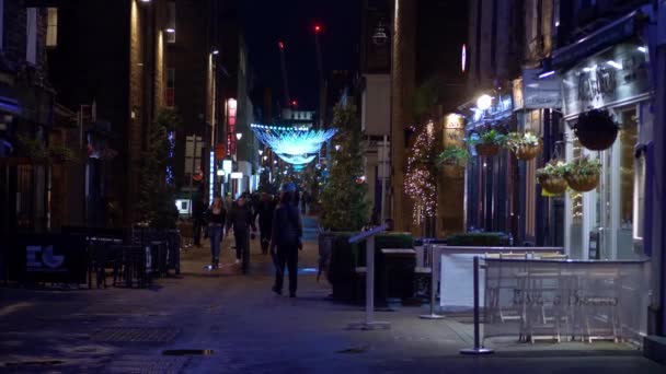 Rue Rose Édimbourg Nuit Edinburgh Royaume Uni Janvier 2020 — Video