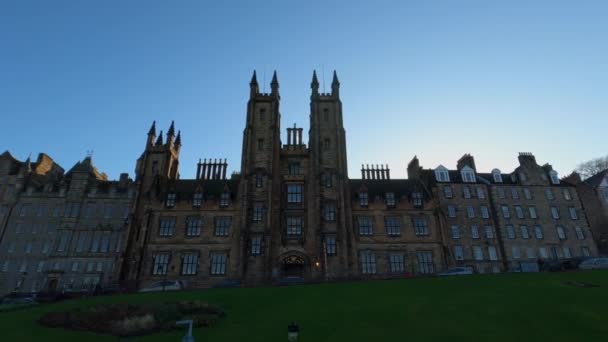 New College Universidad Edimburgo Edimburgo Escolandia Enero 2020 — Vídeo de stock