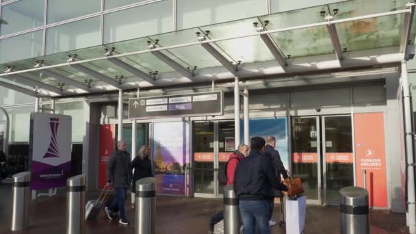 Aeropuerto Edimburgo Escocia Edimburgo Reino Unido Enero 2020 — Vídeos de Stock