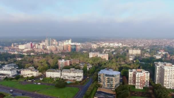 City Bournemouth England Aerial Footage — стоковое видео