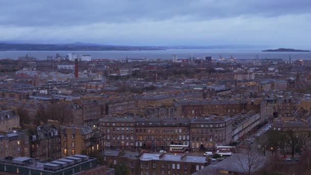 Paesaggi Urbani Edimburgo Scozia Fotografia Viaggio — Video Stock
