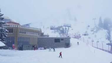 Engelberg-Titlis dağ istasyonu kış sporları sahası Engelberg, İsviçre - 5 Şubat. 2020