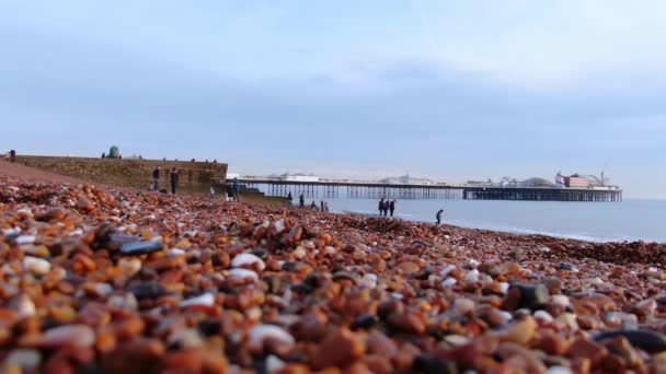 Brighton Pier Engeland Luchtfoto — Stockvideo