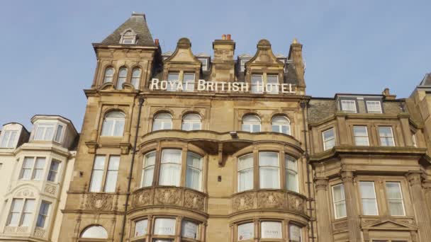 Royal British Hotel Edinburgh Edinburgh Storbritannien Januari 2020 — Stockvideo