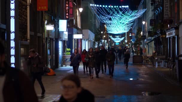 Rose Street Edinburgh Night Edinburgh Ηνωμένο Βασίλειο Ιανουαρίου 2020 — Αρχείο Βίντεο