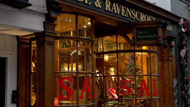 Ede Und Ravenscroft Store Oxford Oxford Großbritannien Januar 2020 — Stockvideo
