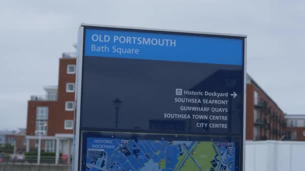 Old Portsmouth Bath Square Portsmouth Storbritannien December 2019 — Stockvideo