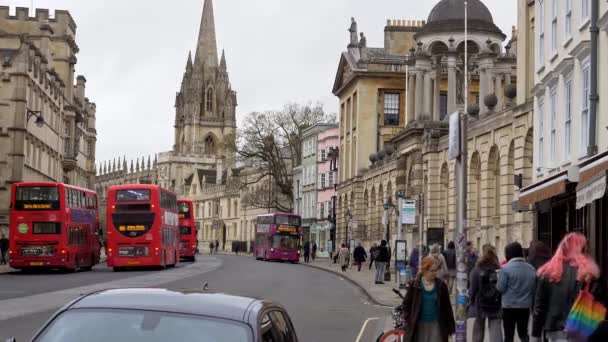 Cityscapes Oxford England Oxford Січня 2020 — стокове відео
