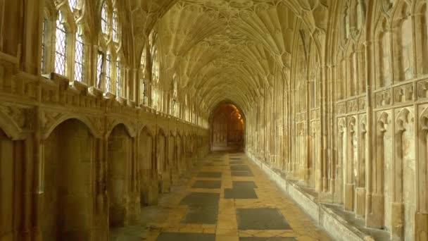 Famous Gloucester Cathedral England Gloucester United Kingdom January 2019 — 비디오