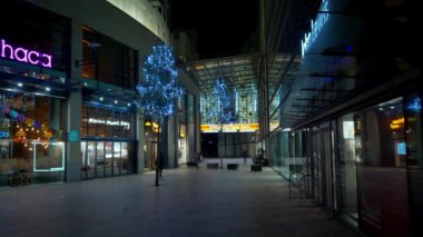 Cityscapes of Cardiff Wales at night - CARDIFF, UNITED KINGDOM - DECEMBER 31, 2019