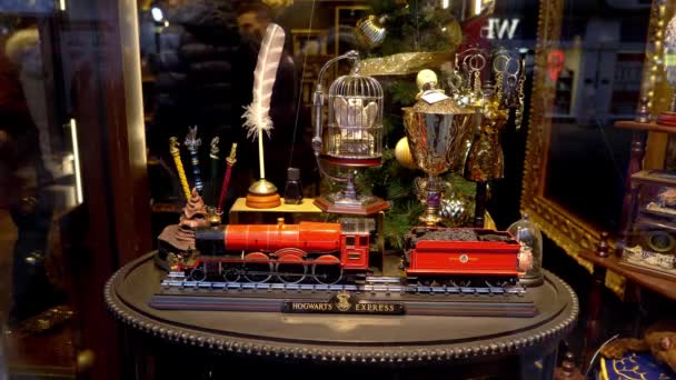 Harry Potter Souvenirer House Wonders Store Oxford Storbritannien Januari 2020 — Stockvideo