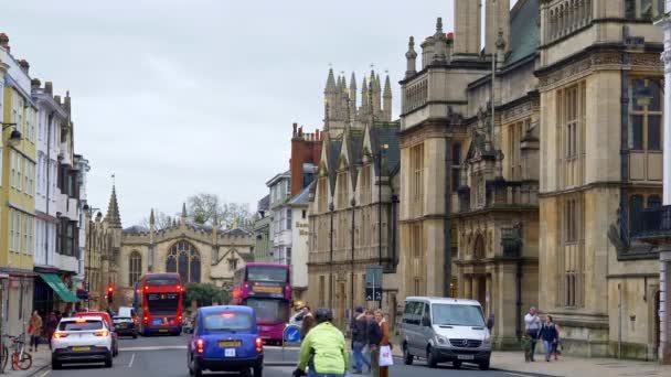 Pohledy Město Oxford Anglii Oxford Velká Británie Ledna 2020 — Stock video