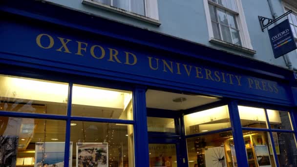 Oxford University Press High Street Oxford Reino Unido Janeiro 2020 — Vídeo de Stock